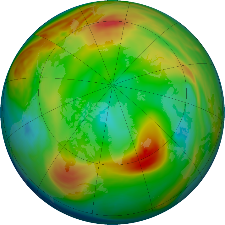 Arctic ozone map for 17 January 2005